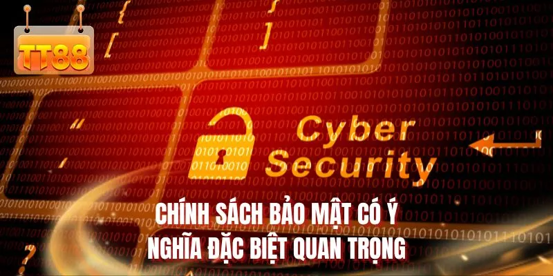Chính sách bảo mật có ý nghĩa đặc biệt quan trọng