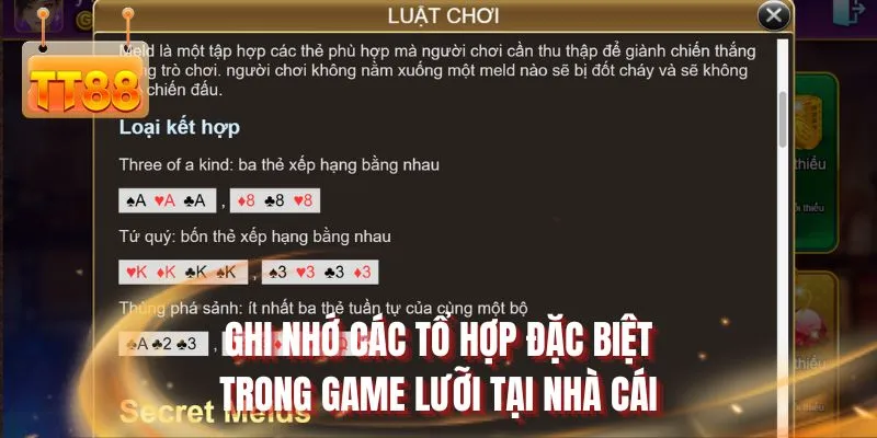 Ghi nhớ các tổ hợp đặc biệt trong game lưỡi tại nhà cái